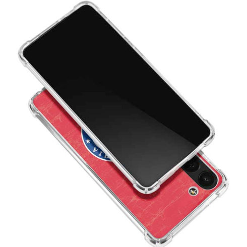 NBA Philadelphia 76ers Distressed Galaxy S24 FE Clear Case